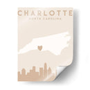 Charlotte - Mapas del corazón de la ciudad 20 - Emiliano Deificus | Cuadro decorativo de Canvas Lab