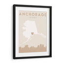 Anchorage - Mapas del corazón de la ciudad 04 - Emiliano Deificus | Cuadro decorativo de Canvas Lab
