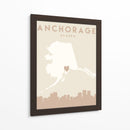 Anchorage - Mapas del corazón de la ciudad 04 - Emiliano Deificus | Cuadro decorativo de Canvas Lab