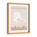 Anchorage - Mapas del corazón de la ciudad 04 - Emiliano Deificus | Cuadro decorativo de Canvas Lab