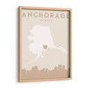 Anchorage - Mapas del corazón de la ciudad 04 - Emiliano Deificus | Cuadro decorativo de Canvas Lab