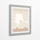 Anchorage - Mapas del corazón de la ciudad 04 - Emiliano Deificus | Cuadro decorativo de Canvas Lab