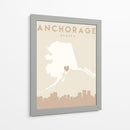 Anchorage - Mapas del corazón de la ciudad 04 - Emiliano Deificus | Cuadro decorativo de Canvas Lab