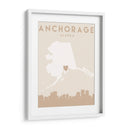 Anchorage - Mapas del corazón de la ciudad 04 - Emiliano Deificus | Cuadro decorativo de Canvas Lab
