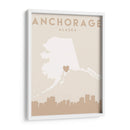 Anchorage - Mapas del corazón de la ciudad 04 - Emiliano Deificus | Cuadro decorativo de Canvas Lab