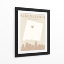 Albuquerque - Mapas del corazón de la ciudad 02 - Emiliano Deificus | Cuadro decorativo de Canvas Lab