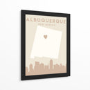 Albuquerque - Mapas del corazón de la ciudad 02 - Emiliano Deificus | Cuadro decorativo de Canvas Lab