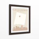 Albuquerque - Mapas del corazón de la ciudad 02 - Emiliano Deificus | Cuadro decorativo de Canvas Lab