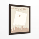 Albuquerque - Mapas del corazón de la ciudad 02 - Emiliano Deificus | Cuadro decorativo de Canvas Lab