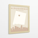 Albuquerque - Mapas del corazón de la ciudad 02 - Emiliano Deificus | Cuadro decorativo de Canvas Lab
