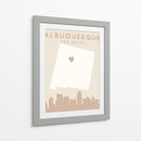 Albuquerque - Mapas del corazón de la ciudad 02 - Emiliano Deificus | Cuadro decorativo de Canvas Lab