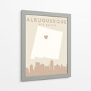 Albuquerque - Mapas del corazón de la ciudad 02 - Emiliano Deificus | Cuadro decorativo de Canvas Lab