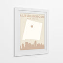 Albuquerque - Mapas del corazón de la ciudad 02 - Emiliano Deificus | Cuadro decorativo de Canvas Lab