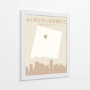Albuquerque - Mapas del corazón de la ciudad 02 - Emiliano Deificus | Cuadro decorativo de Canvas Lab