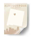 Albuquerque - Mapas del corazón de la ciudad 02 - Emiliano Deificus | Cuadro decorativo de Canvas Lab
