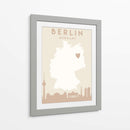 Berlin - Mapas del corazón de la ciudad 13 - Emiliano Deificus | Cuadro decorativo de Canvas Lab
