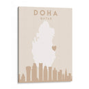 Doha - Mapas del corazón de la ciudad 26 - Emiliano Deificus | Cuadro decorativo de Canvas Lab