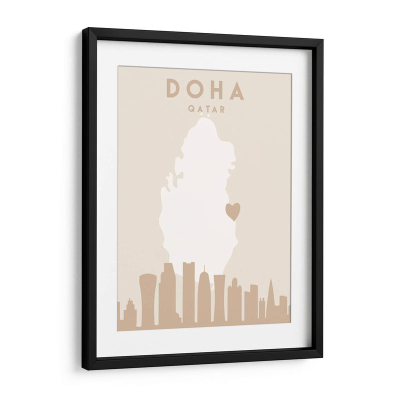Doha - Mapas del corazón de la ciudad 26 - Emiliano Deificus | Cuadro decorativo de Canvas Lab