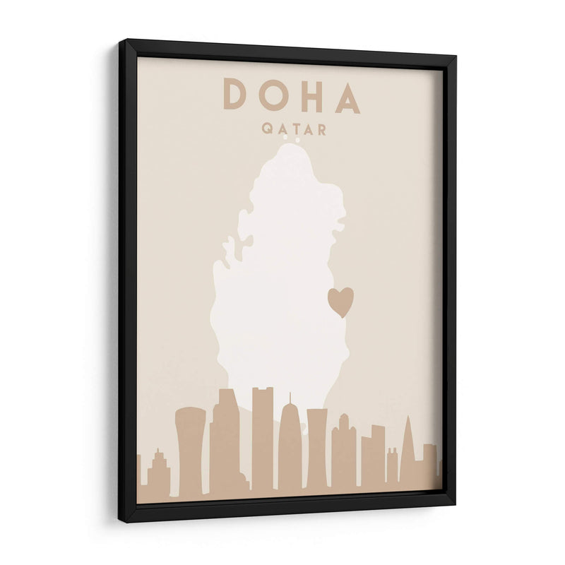 Doha - Mapas del corazón de la ciudad 26 - Emiliano Deificus | Cuadro decorativo de Canvas Lab