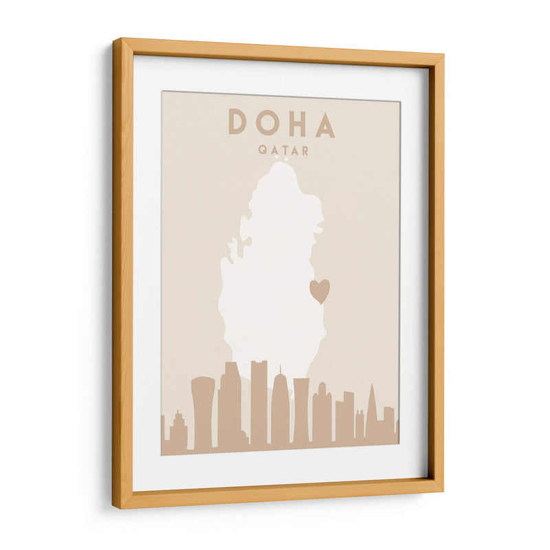 Doha - Mapas del corazón de la ciudad 26 - Emiliano Deificus | Cuadro decorativo de Canvas Lab