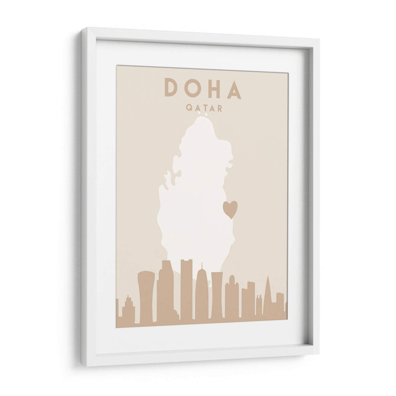 Doha - Mapas del corazón de la ciudad 26 - Emiliano Deificus | Cuadro decorativo de Canvas Lab
