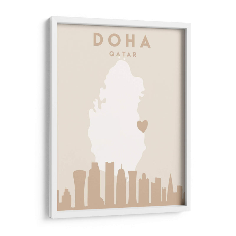 Doha - Mapas del corazón de la ciudad 26 - Emiliano Deificus | Cuadro decorativo de Canvas Lab