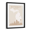 Detroit - Mapas del corazón de la ciudad 25 - Emiliano Deificus | Cuadro decorativo de Canvas Lab