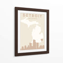 Detroit - Mapas del corazón de la ciudad 25 - Emiliano Deificus | Cuadro decorativo de Canvas Lab