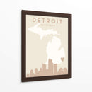 Detroit - Mapas del corazón de la ciudad 25 - Emiliano Deificus | Cuadro decorativo de Canvas Lab