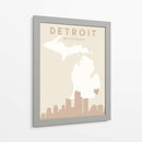 Detroit - Mapas del corazón de la ciudad 25 - Emiliano Deificus | Cuadro decorativo de Canvas Lab