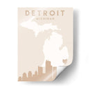Detroit - Mapas del corazón de la ciudad 25 - Emiliano Deificus | Cuadro decorativo de Canvas Lab