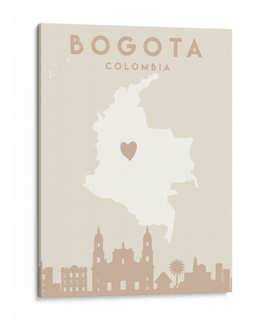 Bogota - Mapas del corazón de la ciudad 15 - Emiliano Deificus | Cuadro decorativo de Canvas Lab