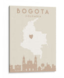 Bogota - Mapas del corazón de la ciudad 15 - Emiliano Deificus | Cuadro decorativo de Canvas Lab