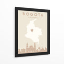 Bogota - Mapas del corazón de la ciudad 15 - Emiliano Deificus | Cuadro decorativo de Canvas Lab