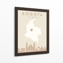 Bogota - Mapas del corazón de la ciudad 15 - Emiliano Deificus | Cuadro decorativo de Canvas Lab