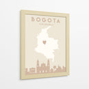 Bogota - Mapas del corazón de la ciudad 15 - Emiliano Deificus | Cuadro decorativo de Canvas Lab