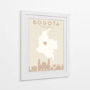 Bogota - Mapas del corazón de la ciudad 15 - Emiliano Deificus | Cuadro decorativo de Canvas Lab