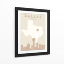 Dallas - Mapas del corazón de la ciudad 24 - Emiliano Deificus | Cuadro decorativo de Canvas Lab