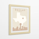Dallas - Mapas del corazón de la ciudad 24 - Emiliano Deificus | Cuadro decorativo de Canvas Lab