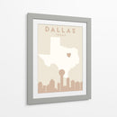 Dallas - Mapas del corazón de la ciudad 24 - Emiliano Deificus | Cuadro decorativo de Canvas Lab