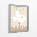 Dallas - Mapas del corazón de la ciudad 24 - Emiliano Deificus | Cuadro decorativo de Canvas Lab