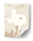 Dallas - Mapas del corazón de la ciudad 24 - Emiliano Deificus | Cuadro decorativo de Canvas Lab
