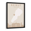 Beirut - Mapas del corazón de la ciudad 11 - Emiliano Deificus | Cuadro decorativo de Canvas Lab