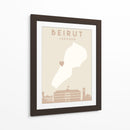 Beirut - Mapas del corazón de la ciudad 11 - Emiliano Deificus | Cuadro decorativo de Canvas Lab