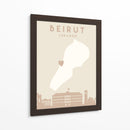 Beirut - Mapas del corazón de la ciudad 11 - Emiliano Deificus | Cuadro decorativo de Canvas Lab
