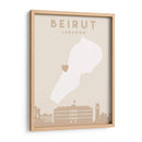 Beirut - Mapas del corazón de la ciudad 11 - Emiliano Deificus | Cuadro decorativo de Canvas Lab