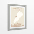Beirut - Mapas del corazón de la ciudad 11 - Emiliano Deificus | Cuadro decorativo de Canvas Lab