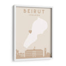 Beirut - Mapas del corazón de la ciudad 11 - Emiliano Deificus | Cuadro decorativo de Canvas Lab