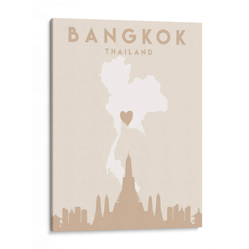 Bangkok - Mapas del corazón de la ciudad 08 - Emiliano Deificus | Cuadro decorativo de Canvas Lab
