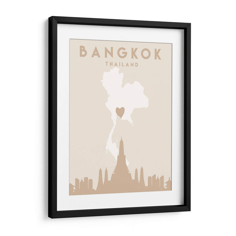 Bangkok - Mapas del corazón de la ciudad 08 - Emiliano Deificus | Cuadro decorativo de Canvas Lab